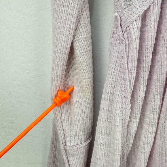 We The Free Citrine Thermal Top Womens Small Purple Long Sleeve V-Neck Tunic - Picture 10 of 15